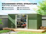 9ft x 4ft Metal Garden Shed, Outdoor Tool House with Foundation Kit, Ventilations and Double Doors, T3398P377666