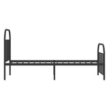 Metal Bed Frame without Mattress with Footboard Black 80x200cm 353644