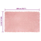 Faux Sheepskin Rug Tafalla Pink 100 x 200 cm Polyester 42021547