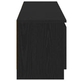 TV Cabinet with LED Lights Black Oak 120x30x36 cm Engineered Wood 862034