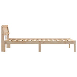 Bed Frame with Headboard Brown 90 x 200 cm Solid Pine Wood 872836