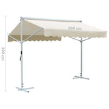 Free Standing Awning 3x3 m Cream 143744