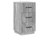 Drawer Cabinet Grey Sonoma 33 x 34.5 x 87 cm Engineered Wood 895311