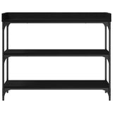Console Table with Shelf Black oak 100 x 30 x 80 cm 863569