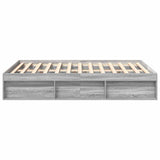 Bed Frame without Mattress Grey Sonoma 150x200 cm King Size King Size 3203871