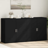Sideboards 2 pcs Black 79x38x80 cm Engineered Wood 3276603
