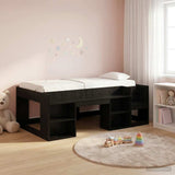 Kids'Bed Frame with Storage Black Oak 80 x 200 cm 3422596