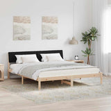 Bed frame Brown and black 180 x 200 cm Solid pine wood 3394355