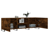 TV Cabinet Smoked Oak 150x30x50 cm Engineered Wood 829121