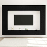 TV Cabinet Set 8 pcs Black Oak Engineered Wood 3332528