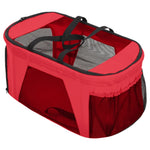 2-Layers Folding Dog Stroller Red 83x48x97 cm Oxford Fabric 172206