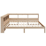 ZNTS Bookcase Bed without Mattress 160x200 cm Solid Wood Pine 3324311