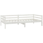 ZNTS Day Bed without Mattress White Solid Wood Pine 90x200cm 806931