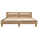 Bed Frame Artisan Oak 203 x 185 x 70 cm Engineered Wood 3385626