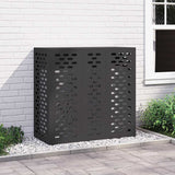 Air Conditioner Cover Black 110 x 50 x 105 cm Steel 865911