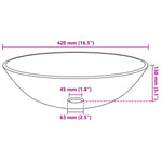 ZNTS Basin Tempered Glass 42 cm Brown 142232