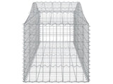 Arched Gabion Baskets 4 pcs 200x50x60/80 cm Galvanised Iron 3145600