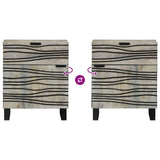 Bedside Cabinet with Drawer White and Black 50 x 33 x 60 cm 4017980