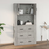 Wall Cabinet Concrete Grey 80x33x80 cm Engineered Wood 816588