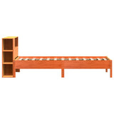 Bookcase Bed without Mattress Wax Brown 75x190 cm Small Single Solid Wood Pine 3322857
