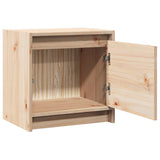Bedside Cabinet Natural Pine Solid Pinewood Compact 808113