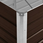 Garden Raised Bed Brown 320x80x45 cm Galvanised Steel 45716