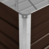 Garden Raised Bed Brown 320x80x45 cm Galvanised Steel 45716