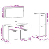 4 Piece Bathroom Furniture Set Artisan Oak Engineered Wood 3328596