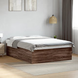 Bed Frame without Mattress Brown Oak 150x200 cm King Size 3280922