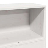 Headboard with Storage White 90 cm Solid Wood Pine 855643