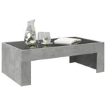 ZNTS Coffee Table with Infinity LED Concrete Grey 90x50x30 cm 847619