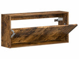 Wall-Mounted Shoe Cabinet ZWOLLE 71 x 17 x 43 cm Smoked Oak 896410