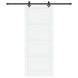 Sliding Door ORKDAL White 93 x 232 cm Solid Pine Wood 3333659