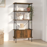 5-Tier Shelving Unit with Cabinet 80x40x163 cm Steel and Engineered Wood 336356