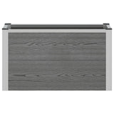 Garden Raised Bed Grey 75 x 30 x 22 cm WPC and Aluminium 42039083