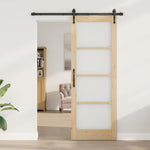 Sliding Door Manual ORKDAL Brown 78 x 211 cm Wood and metal 3332441