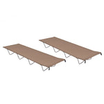 Camping Beds 2 pcs 180x60x19 cm Oxford Fabric and Steel Taupe 312487