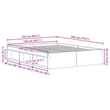 Bed Frame without Mattress Old Wood 150x200 cm Engineered Wood 3329312