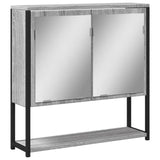Bathroom Mirror Cabinet Grey Sonoma 60x16x60 cm Engineered Wood 842424