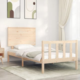 Bed Frame without Mattress Small Single Solid Wood Pine 3193361