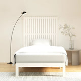 Wall Headboard White 108x3x110 cm Solid Wood Pine 824924
