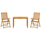 ZNTS 3 Piece Garden Dining Set Solid Wood Acacia 3295254