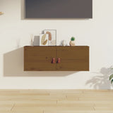 ZNTS Wall Cabinet Honey Brown 80x30x30 cm Solid Wood Pine 818381