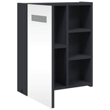 Bathroom Mirror Cabinet with LED Light Grey 45x13x52 cm 357966