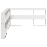 Bookcase Headboard L-Shaped White 140 cm Solid Wood Pine 859266