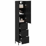 Highboard Black Oak 34.5 x 34 x 180 cm Engineered Wood 3416158