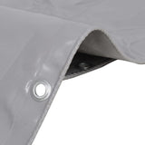 Tarpaulins Grey 4 x 7 m Canvas with PVC Coating 43816