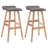 ZNTS Bar Stools 2 pcs Dark Grey Fabric 249577
