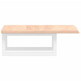 Basin Shelf Wall Mounted Steel and Solid Wood Oak 3302532