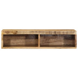ZNTS Wall-mounted TV Cabinet 80x30x19 cm Solid Rough Wood Mango 4017476